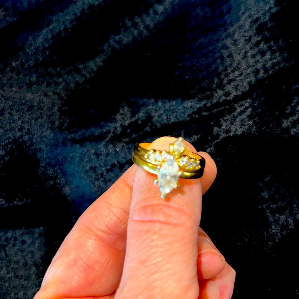 Vintage set of NV mined rings with CZ stones.